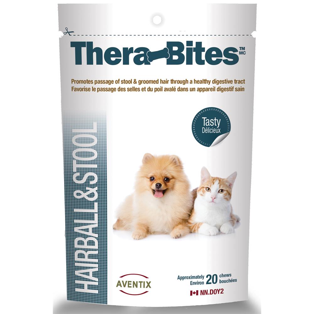 TheraBites Hairball & Stool Chews 20 Chews www.pawsco.ca