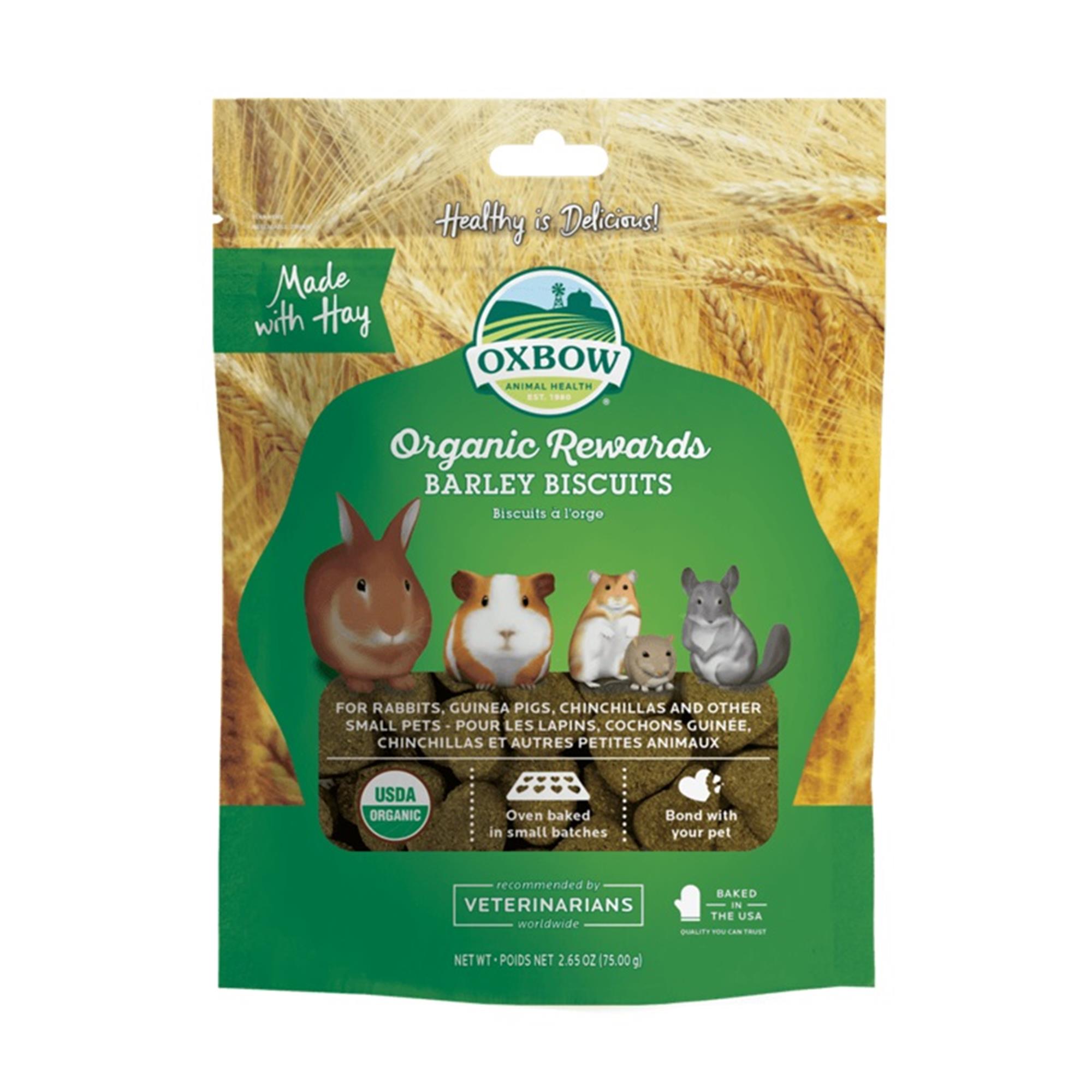 Oxbow Organic Barley Biscuits for Small Pets - 75 g