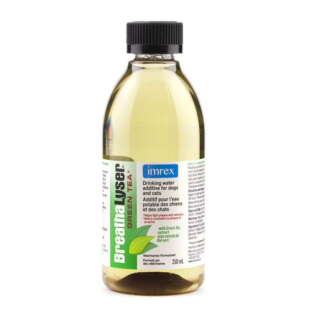 BreathaLyser Green Tea Drinking Water Additive for Dogs & Cats - 250 mL