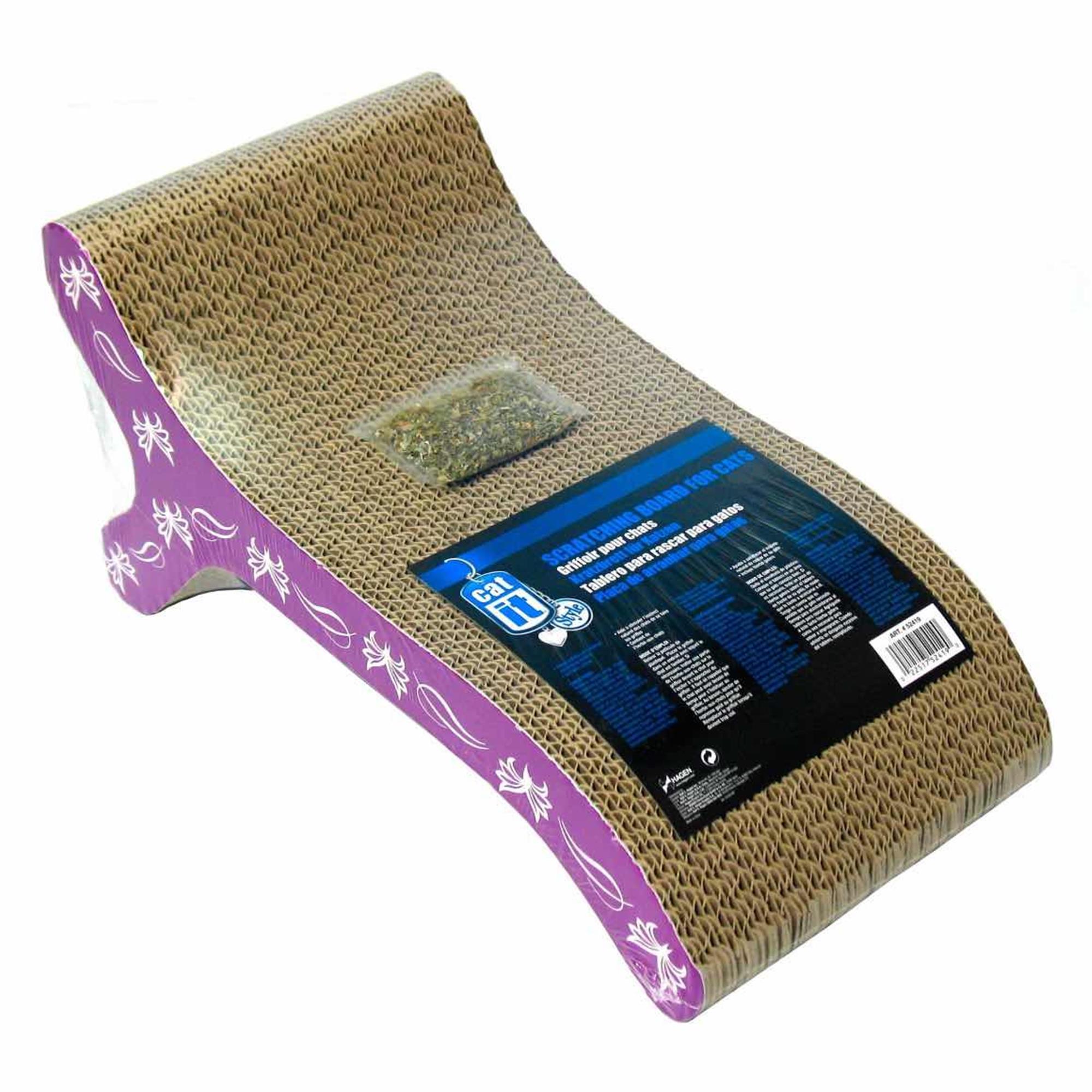 Catit Style Patterned Cat Scratcher with Catnip - Lounge
