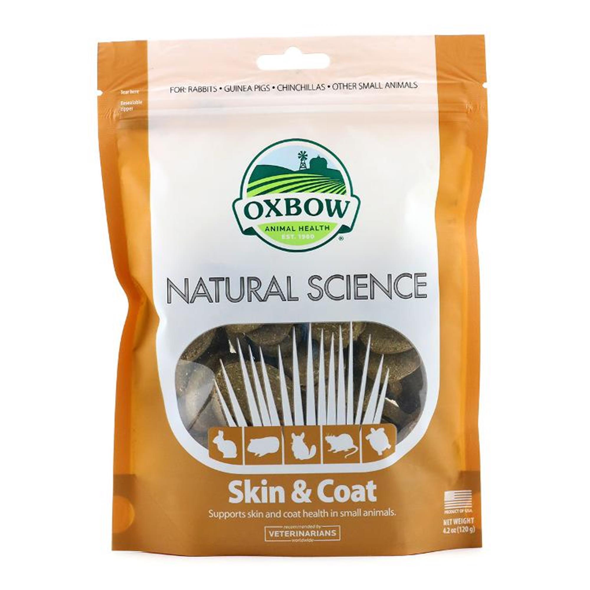 Oxbow Natural Science Skin & Coat Supplement for Small Animals - 60 Tabs