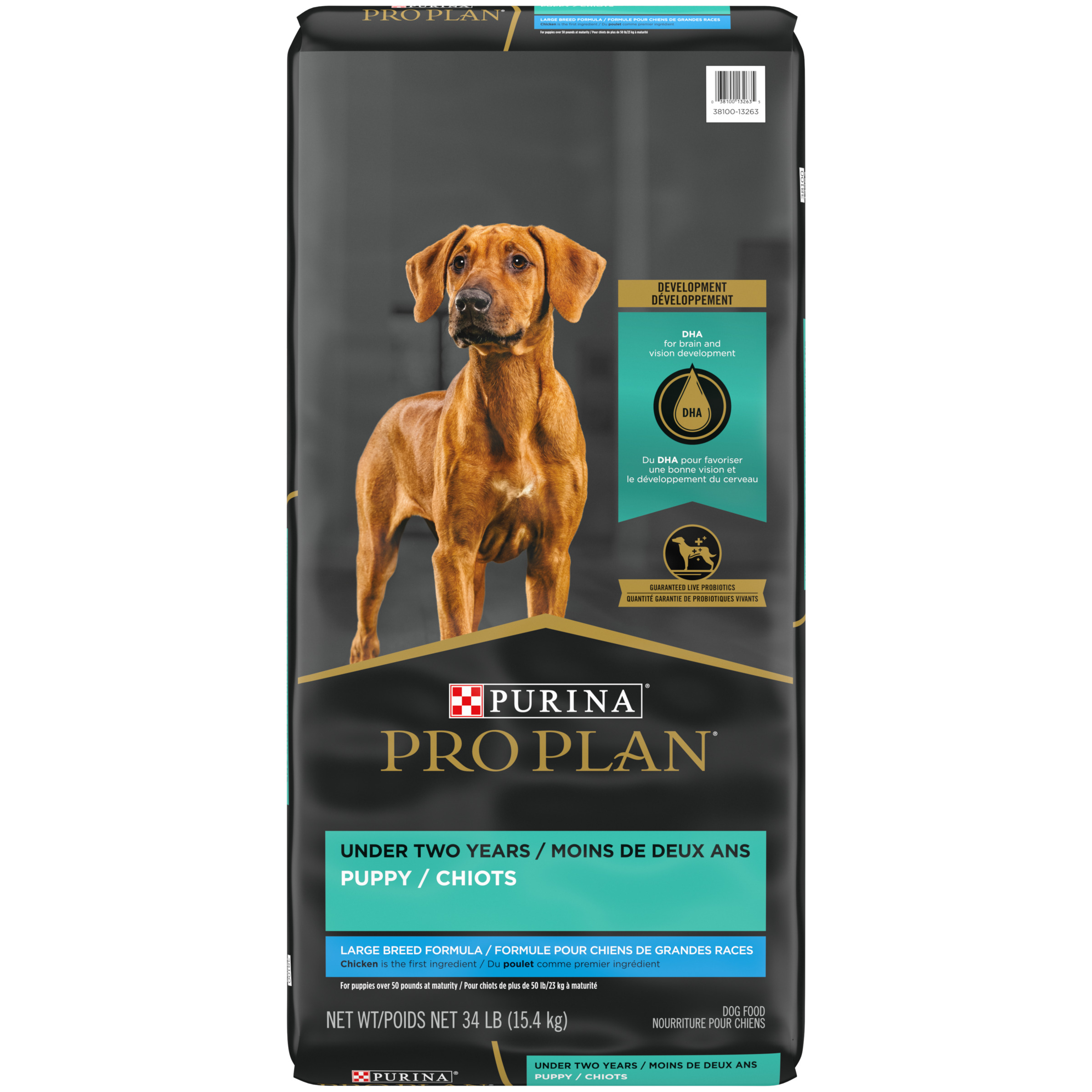 Purina® Pro Plan Puppy Large Breed Chicken & Rice Formula, Dry Dog Food (Dry) - 15.4 kg