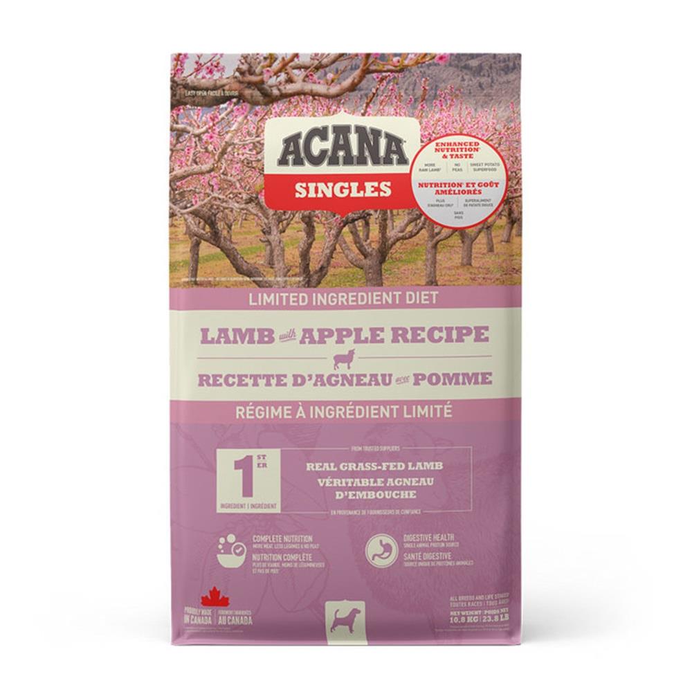 Acana Singles Lamb with Apple Recipe Dog Food - 10.8 kg