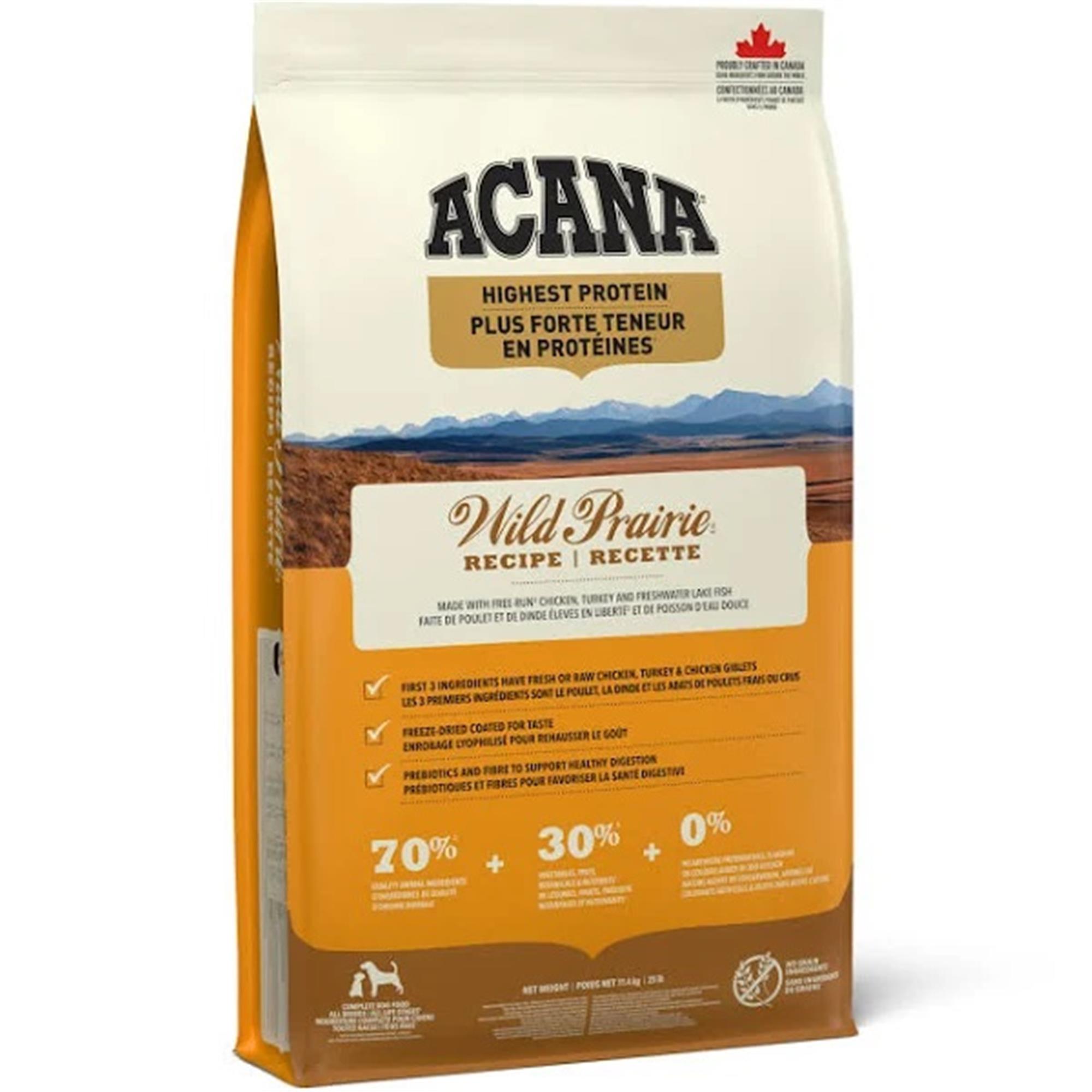 Acana Highest Protein Wild Prairie Recipe Dry Dog Food - 11.4 kg