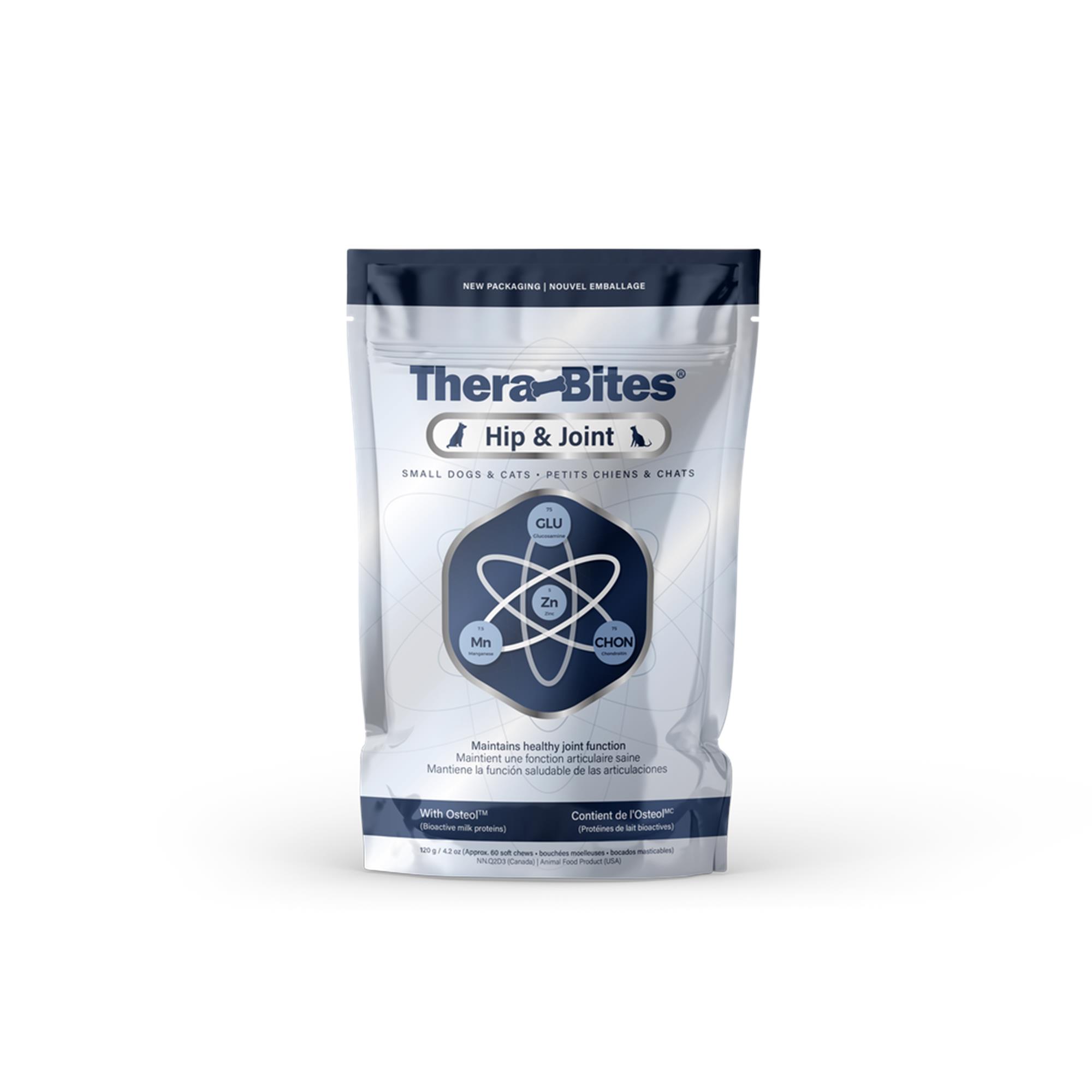 Thera-Bites Hip & Joint Nutritional Soft Chews for Cats and Small Dogs - 60 Chews