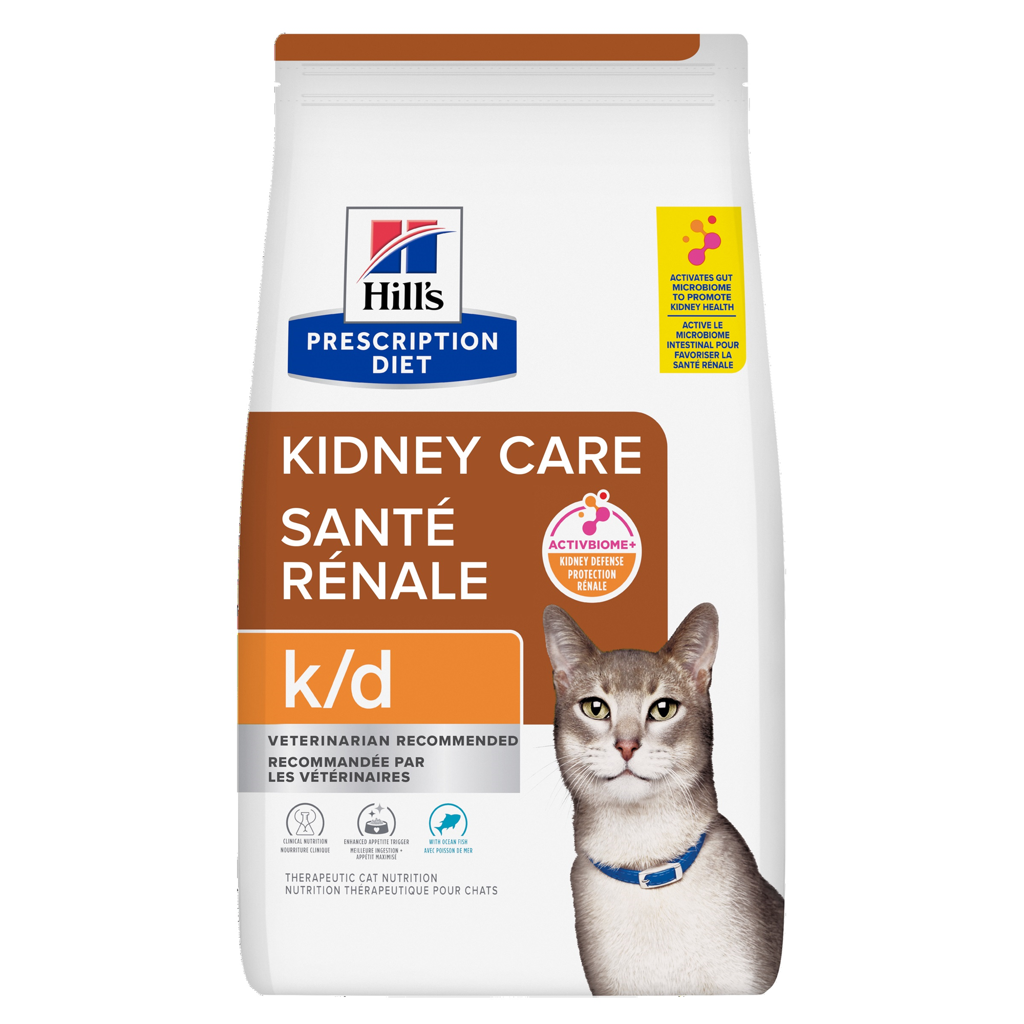 Hill's Prescription Diet k/d Kidney Care Ocean Fish Dry Cat Food 3.85 kg bag (Dry)