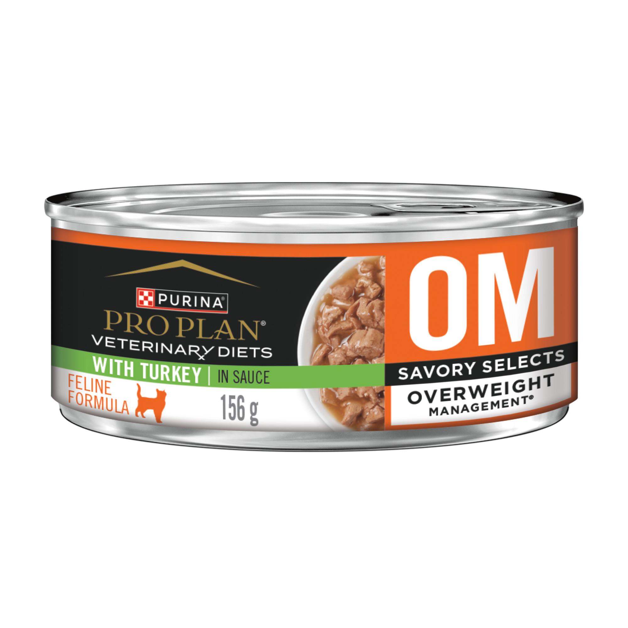 Purina® Pro Plan Veterinary Diets® OM Overweight Management® Savory Selects with Turkey, Wet Cat Food Formula (Wet) - 156 g (24 pack)