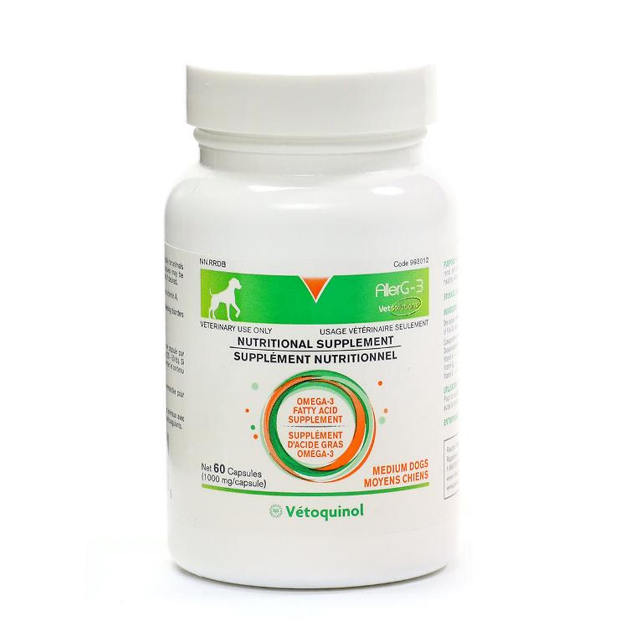 AllerG-3 1000 mg Capsules for Medium Breed Dogs - 250 Capsules
