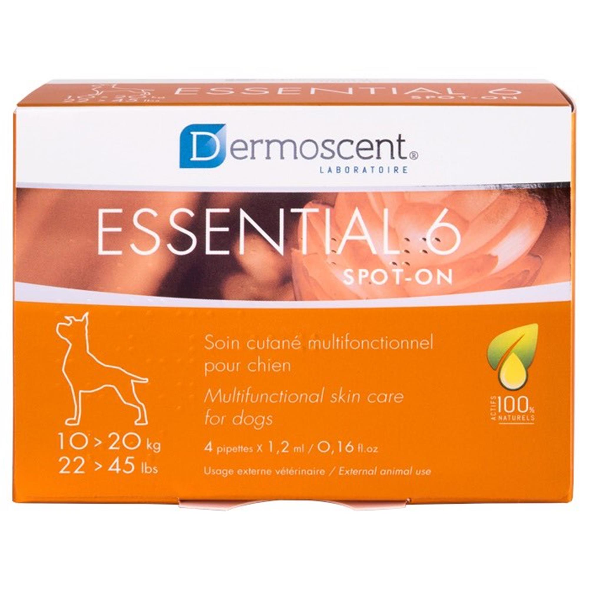 Dermoscent® Essential 6® Spot-On Skin Care For Medium Dogs (10 - 20 kg) - 4x1.2 mL