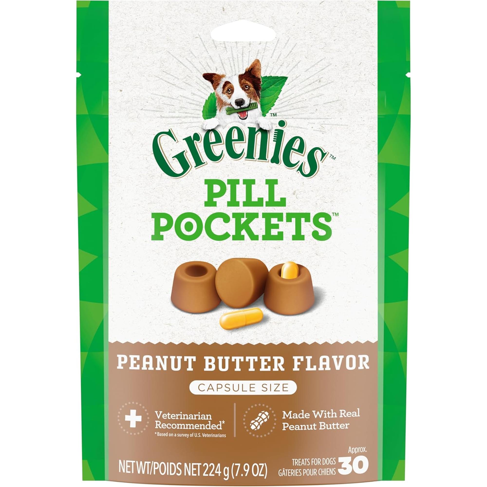 Greenies Pill Pockets For Dogs - for Capsules - Peanut Butter Flavour - 6x224 g