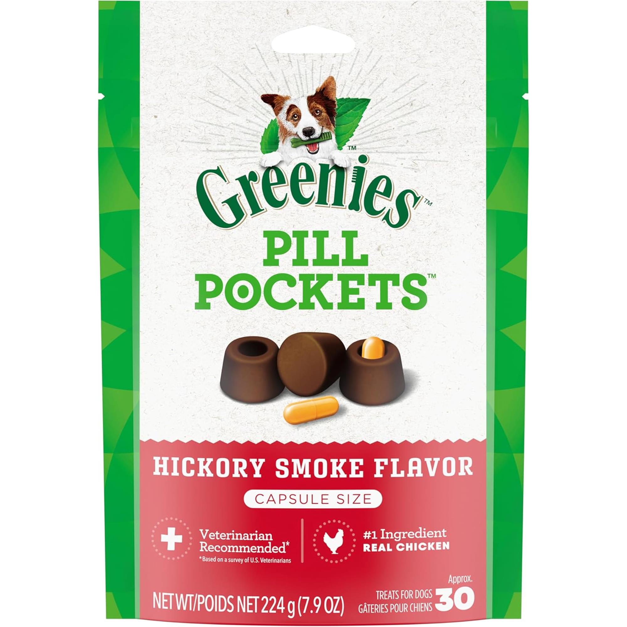 Greenies Pill Pockets For Dogs - for Capsules - Hickory Smoke Flavour - 6x224 g