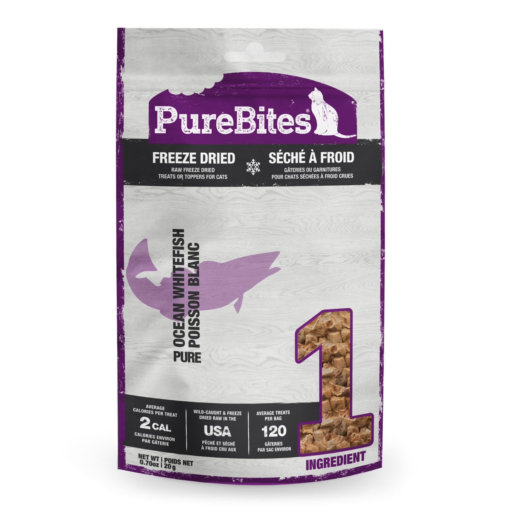 PureBites Freeze Dried Cat Treats - Ocean Whitefish - 20 g