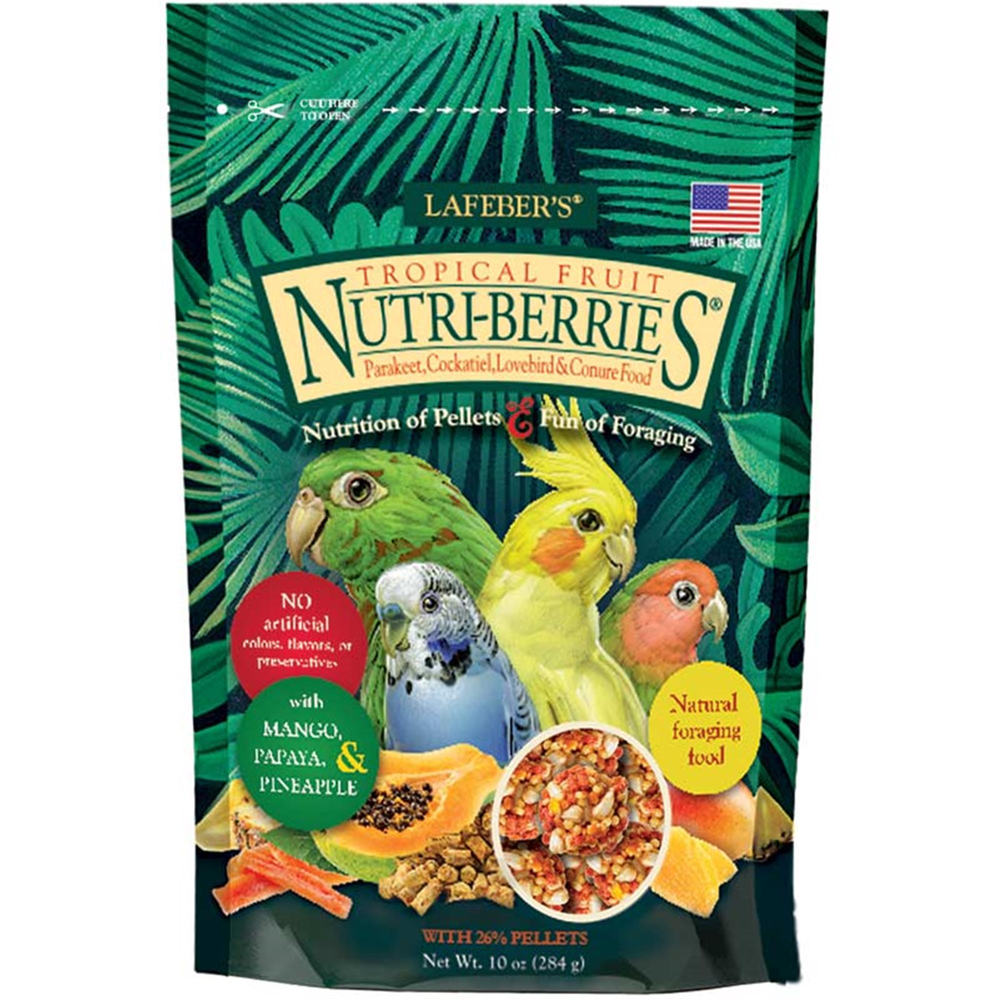 Lafeber's Nutri-Berries for Cockatiels - Tropical Fruit - 284 g
