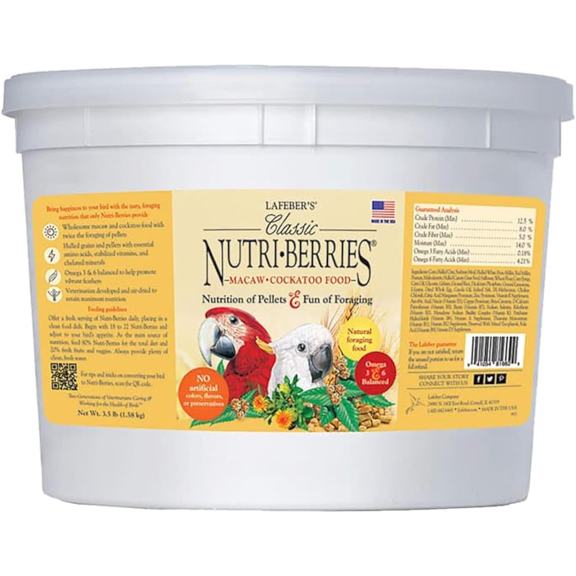 Lafeber's Nutri-Berries for Macaws and Cockatoos - 1.58 kg