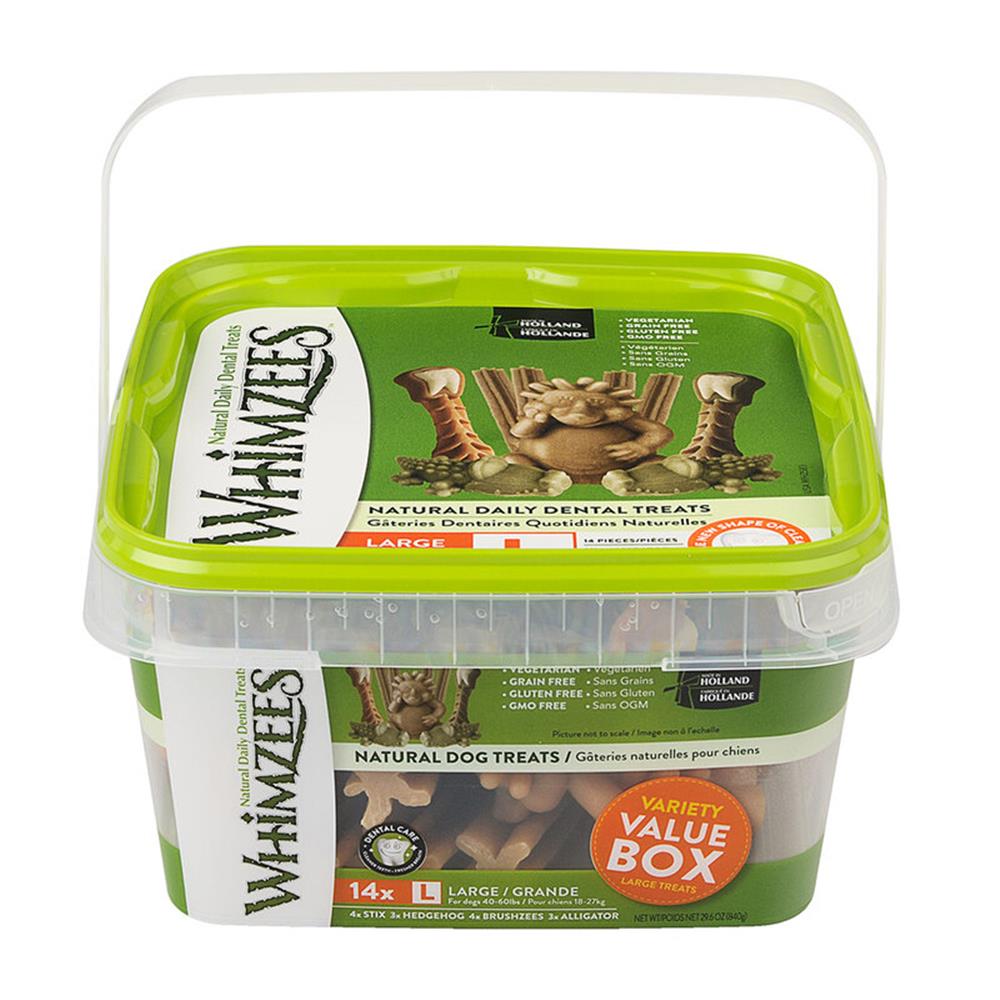 Whimzees Natural Dental Dog Treats - Variety Box for Small Dogs - pkg/56