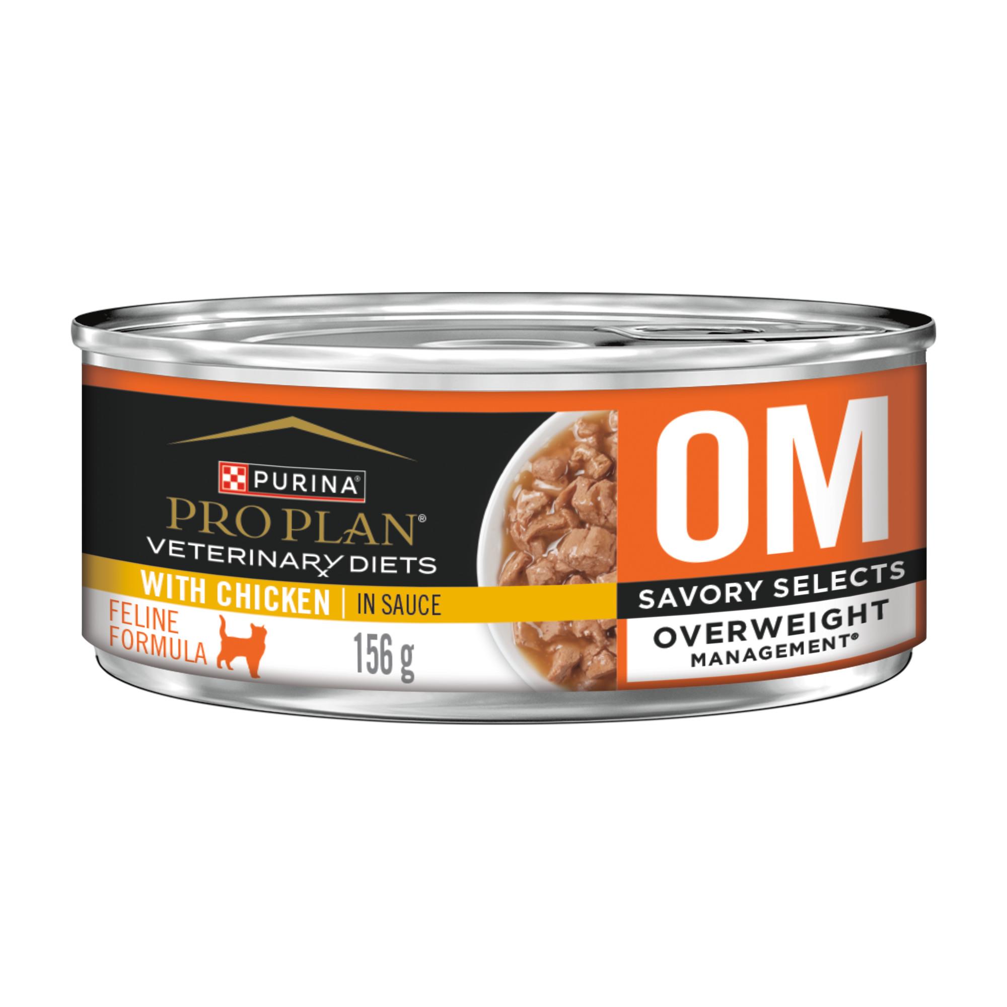 Purina® Pro Plan Veterinary Diets® OM Overweight Management® Savory Selects with Chicken, Wet Cat Food Formula (Wet) - 156 g (24 pack)