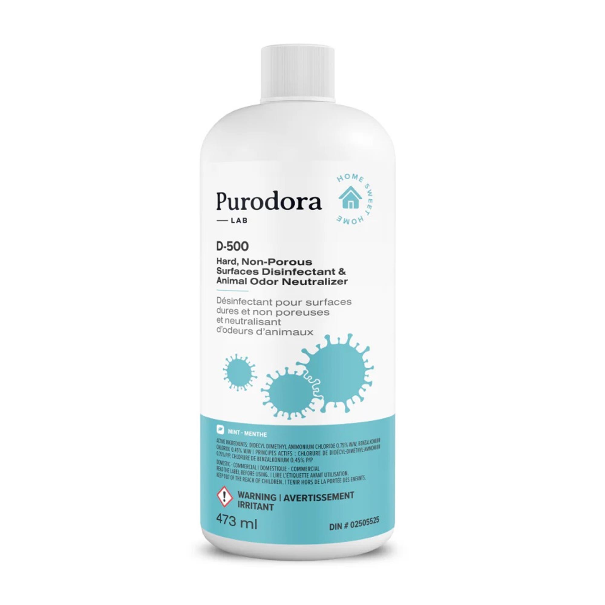 D-500 Hard, Non-Porous Surfaces Disinfectant & Animal Odor Neutralizer - 500 mL