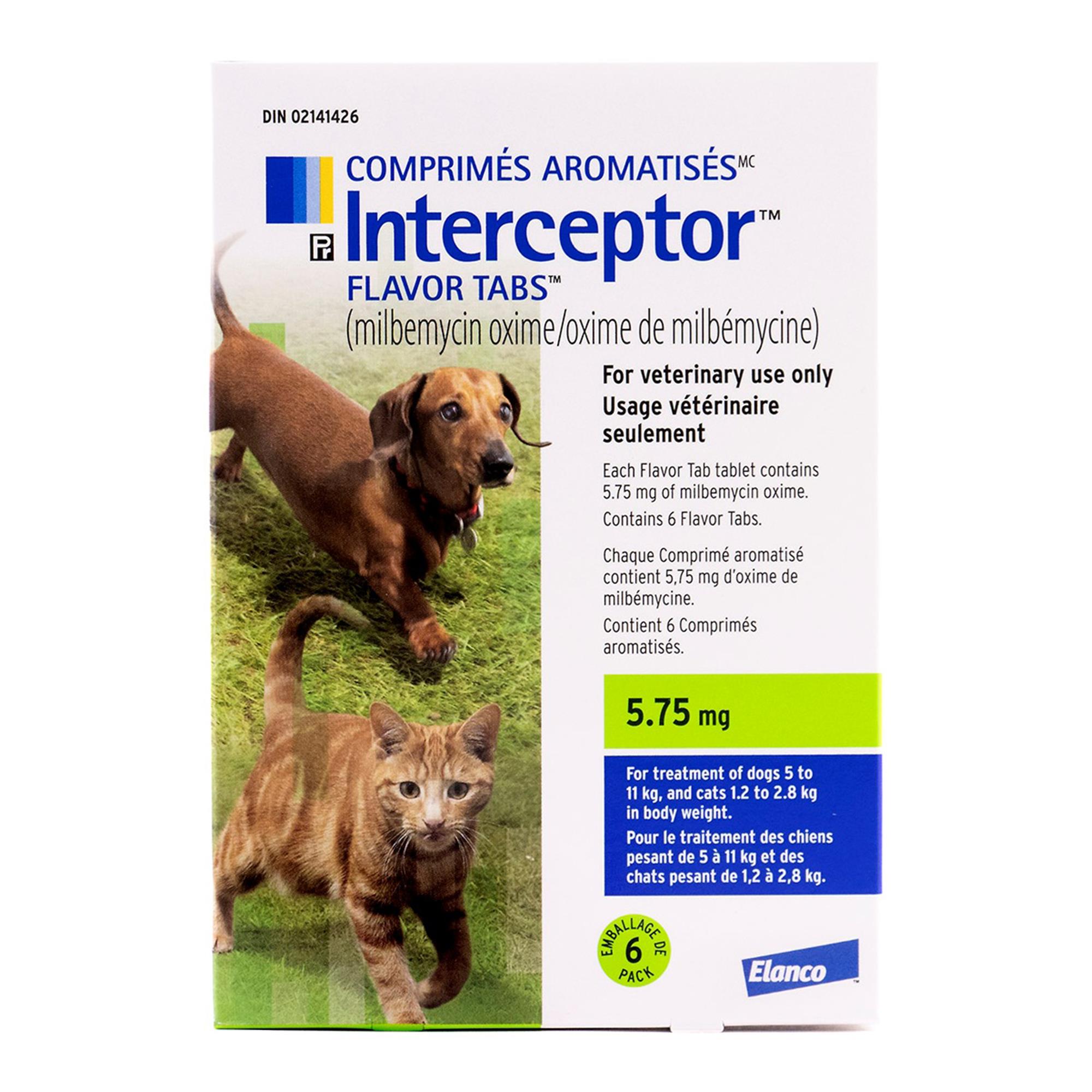 Interceptor Flavor Tabs - 11-25 lbs (5-11 kg) - Green - Pkg/6