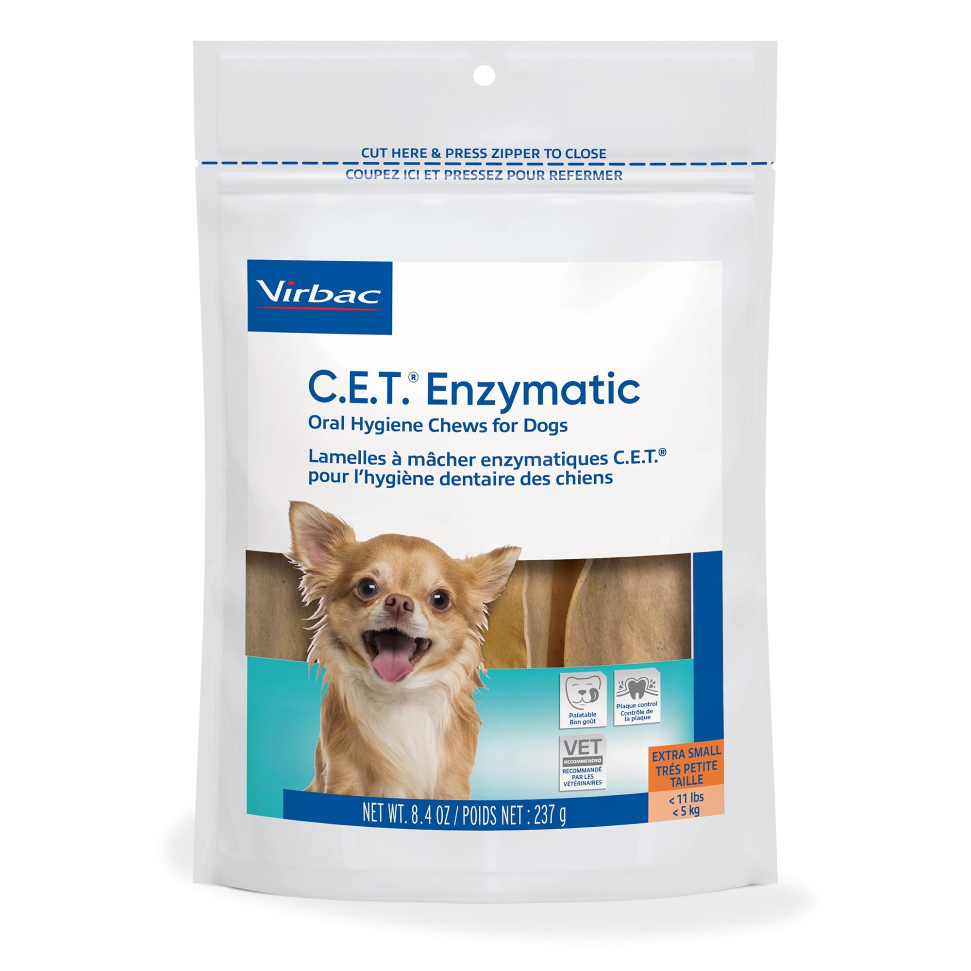 C.E.T.® Enzymatic Oral Hygiene Chews for Dogs - Extra Small (Under 11 lbs) - 237 g