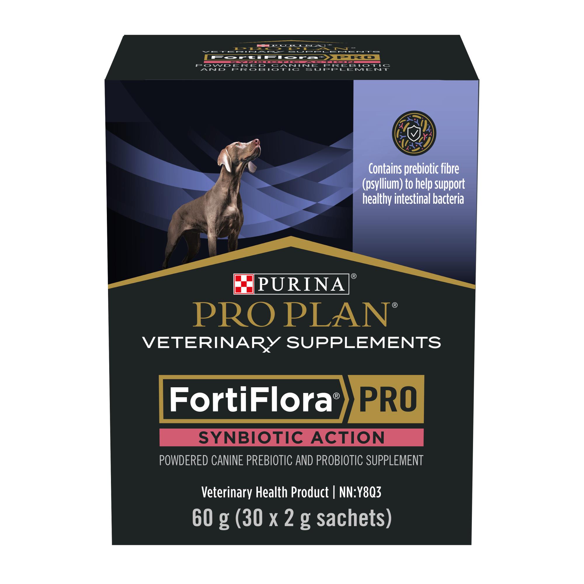 Purina® Pro Plan Veterinary Supplements® FortiFlora PRO Synbiotic Action™, Powdered Probiotic & Probiotic Supplement for Dogs - 60 g (30 x 2 g sachets)