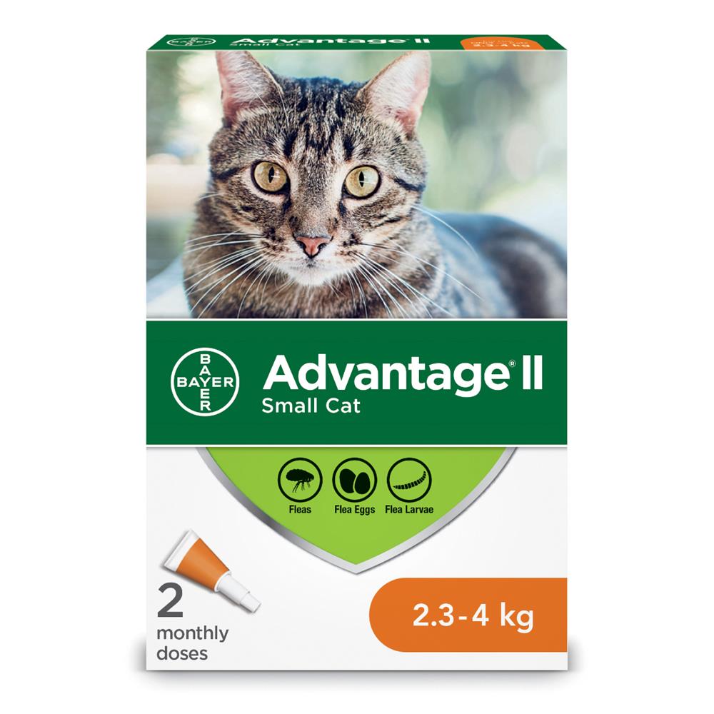 Advantage II for Small Cats - 5.1-9 lbs (Up To 4 kg) - 4x0.4 mL