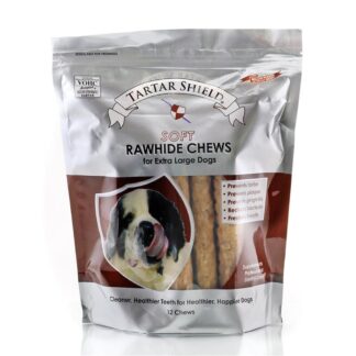 Tartar Shield Soft Rawhide Chews - Extra Large Dog - pkg/12