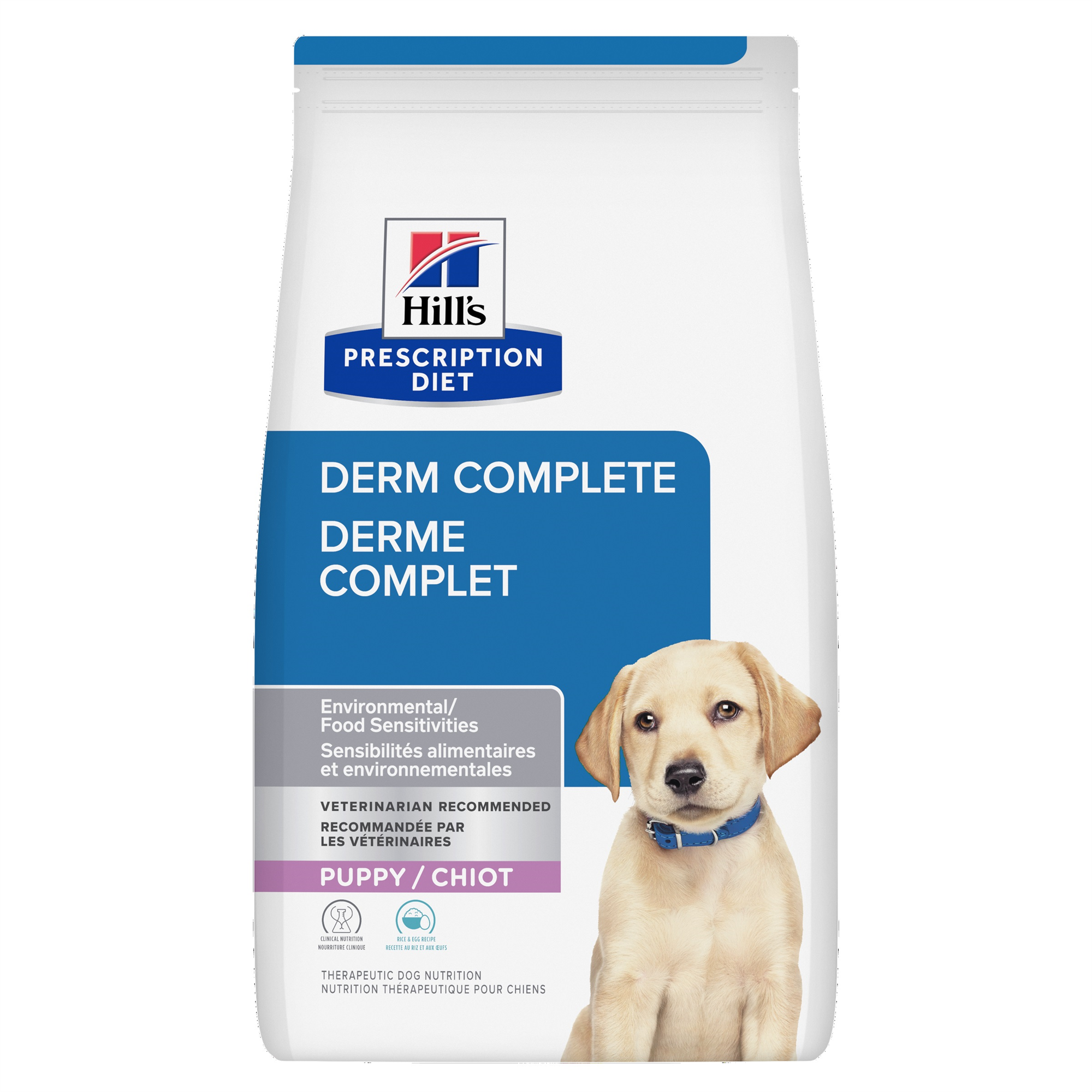 Hill's Prescription Diet Derm Complete Puppy Environmental/Food Sensitivities Rice & Egg Recipe Dry Dog Food, 6.5 kg bag