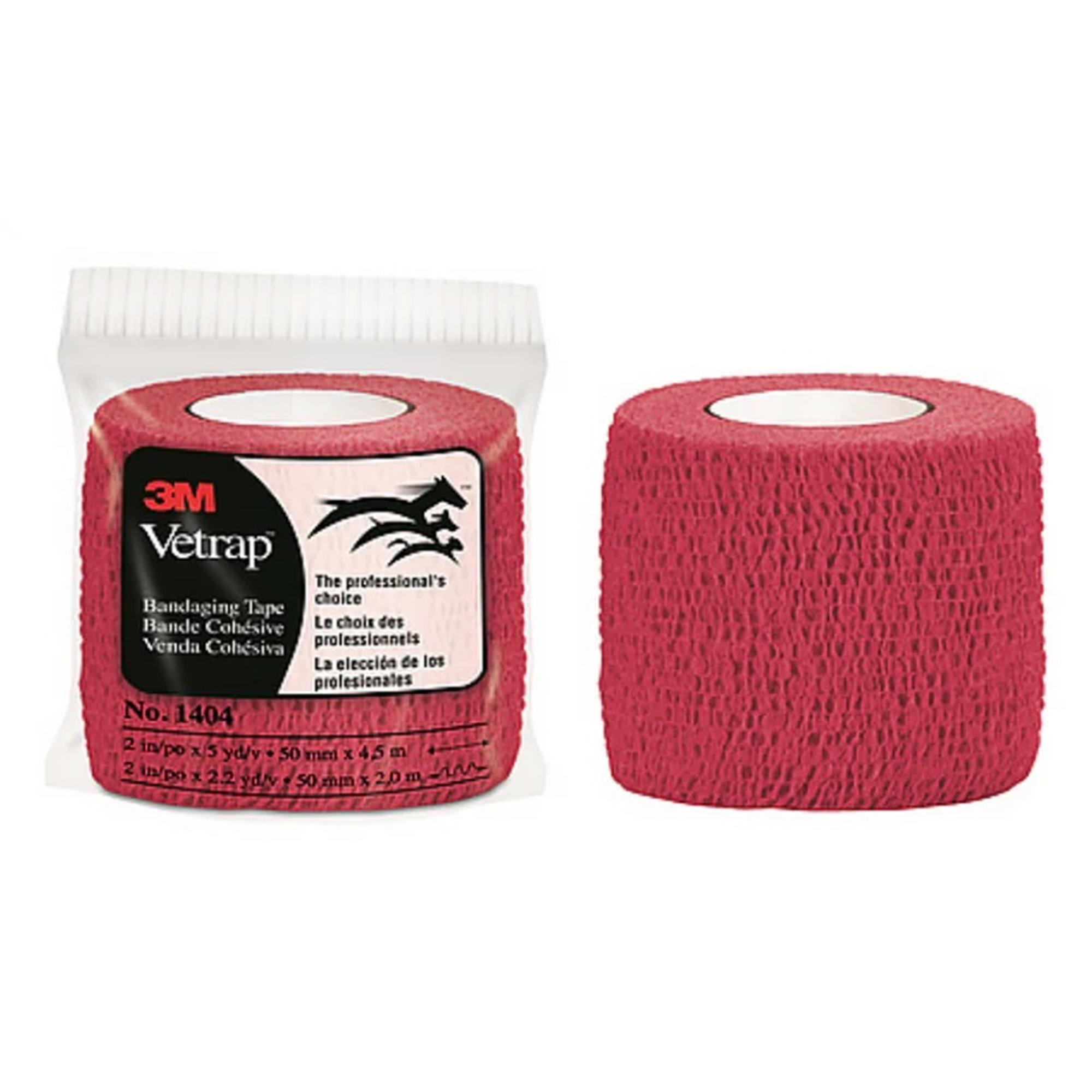Vetrap Elastic Bandage Tape - Red - 2 inch
