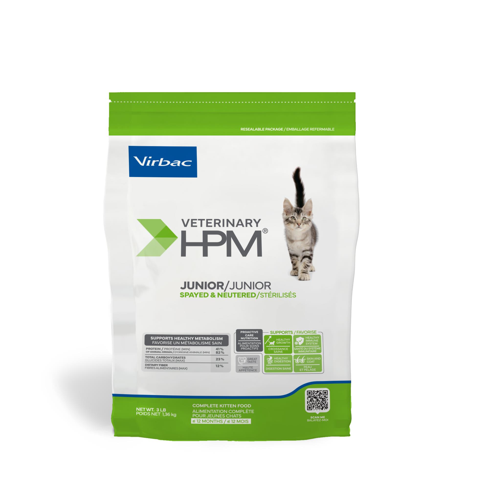 Virbac VETERINARY HPM® Spay & Neuter Feline Junior Cat Food (Dry) - 2.95 kg