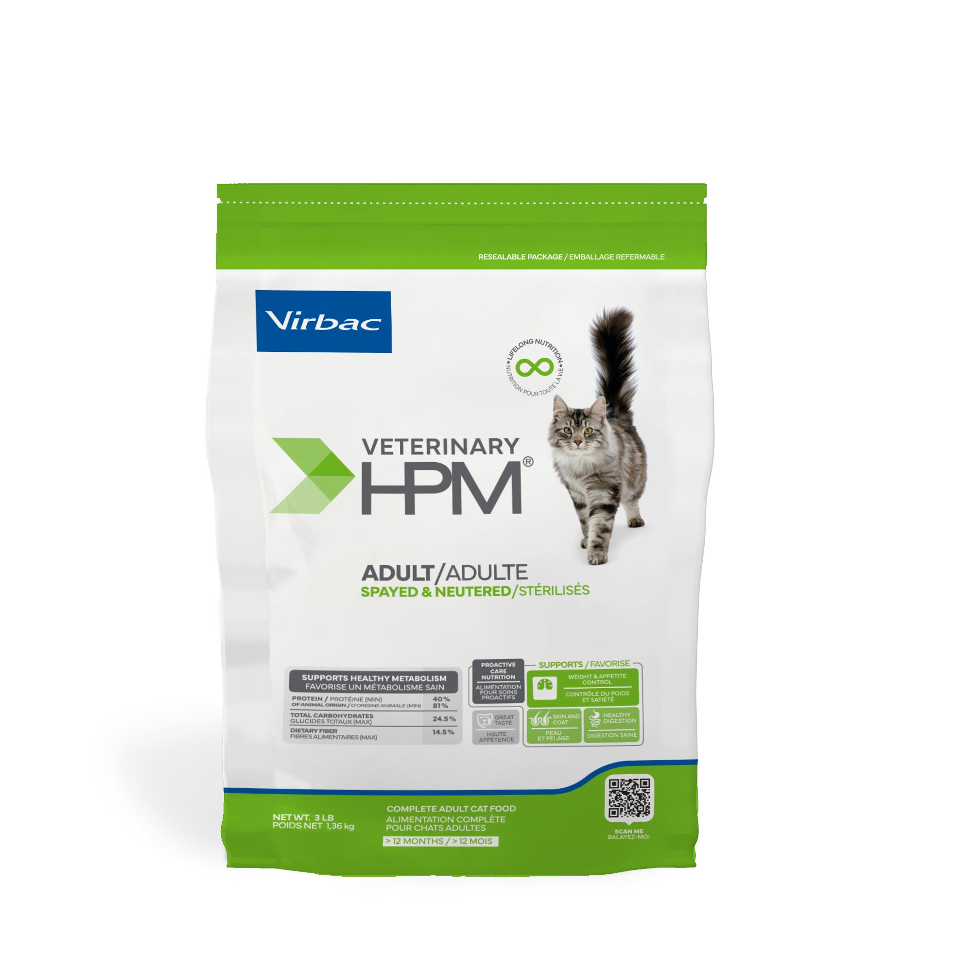 Virbac VETERINARY HPM® Spay & Neuter Feline Adult Cat Food (Dry) - 2.95 kg