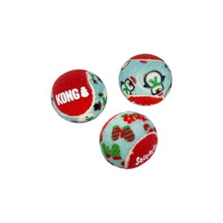 Kong Holiday SqueakAir Dog Toy - Ball - Medium - 6 Pack