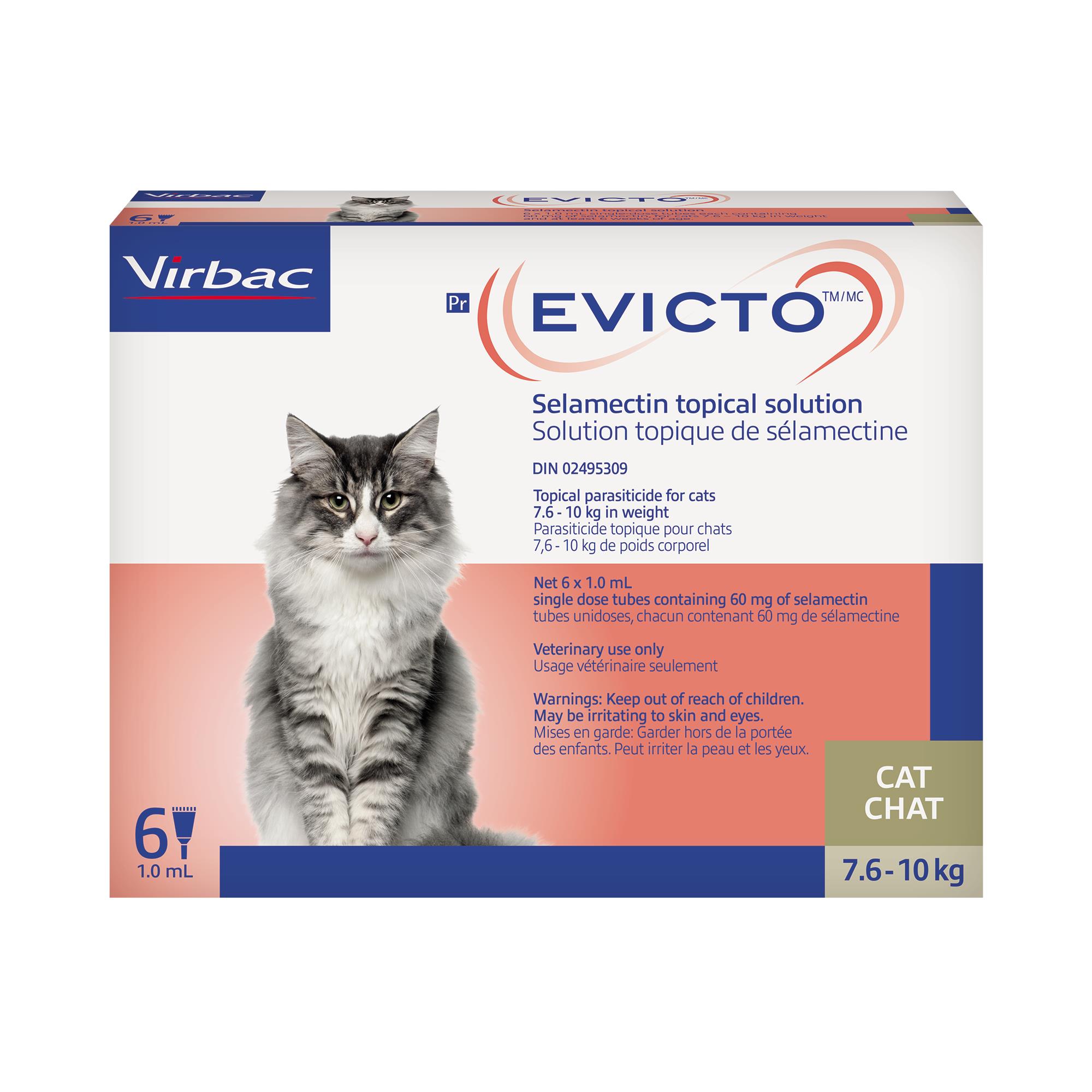 EVICTO® Selamectin Topical Solution for Cats - 7.6-10 kg - 6 x 1 mL