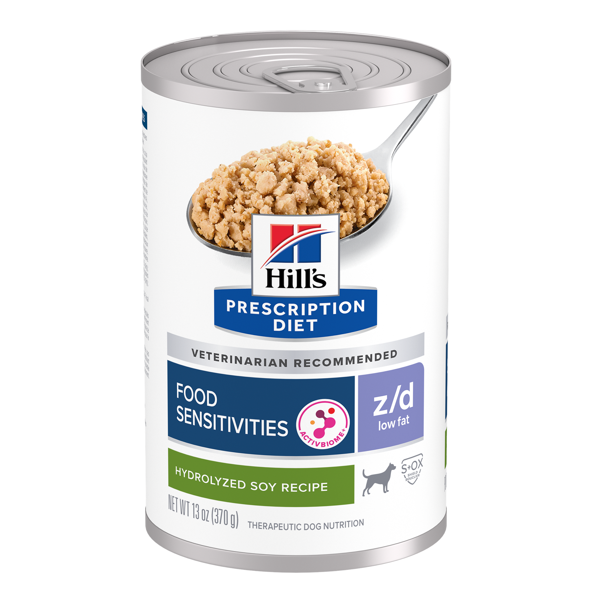 Hill's Prescription Diet z/d Low Fat Hydrolyzed Soy Recipe Canned Dog Food (Wet), 369 g, 12-pack