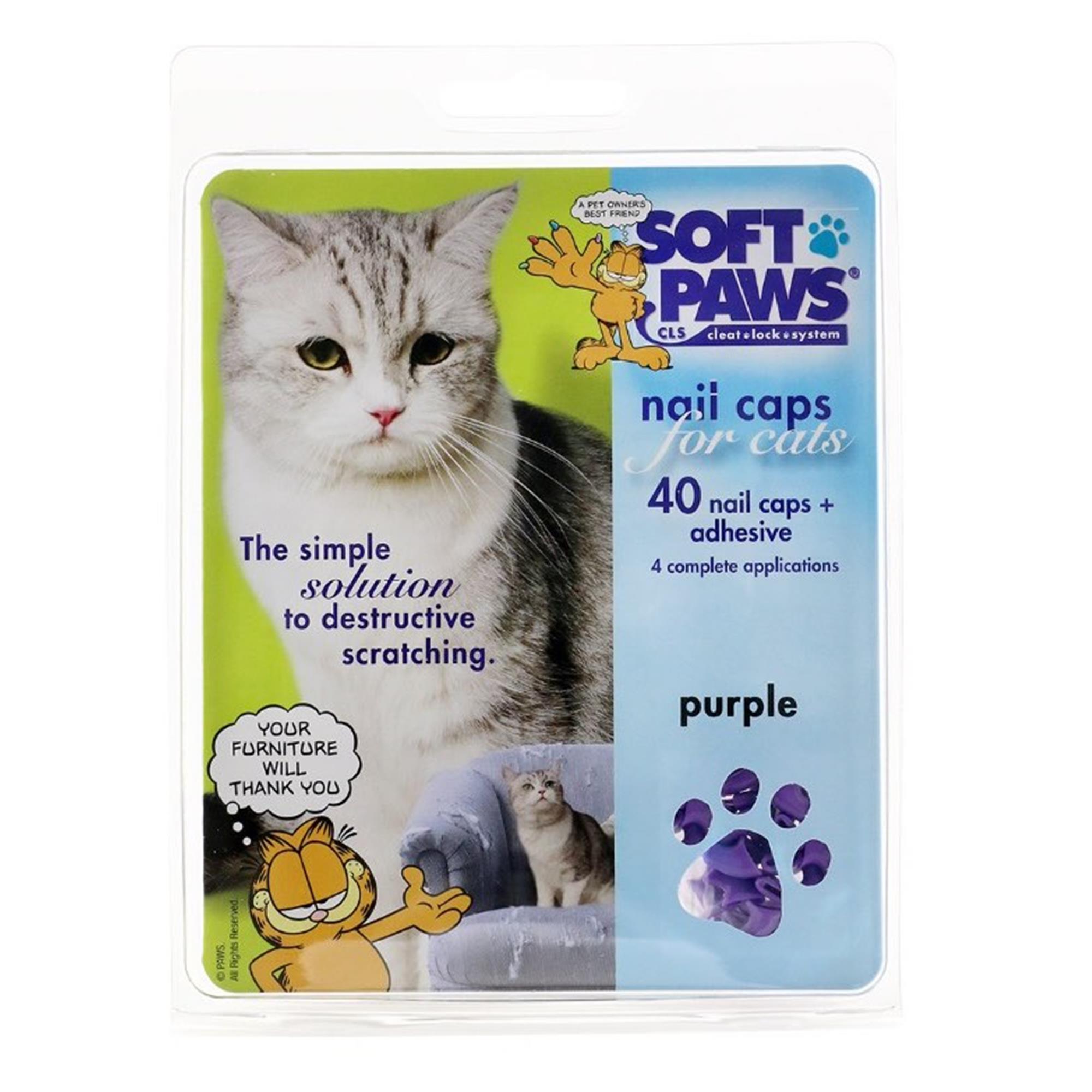 Soft Paws Nail Caps Kit for Cats - Purple - Medium