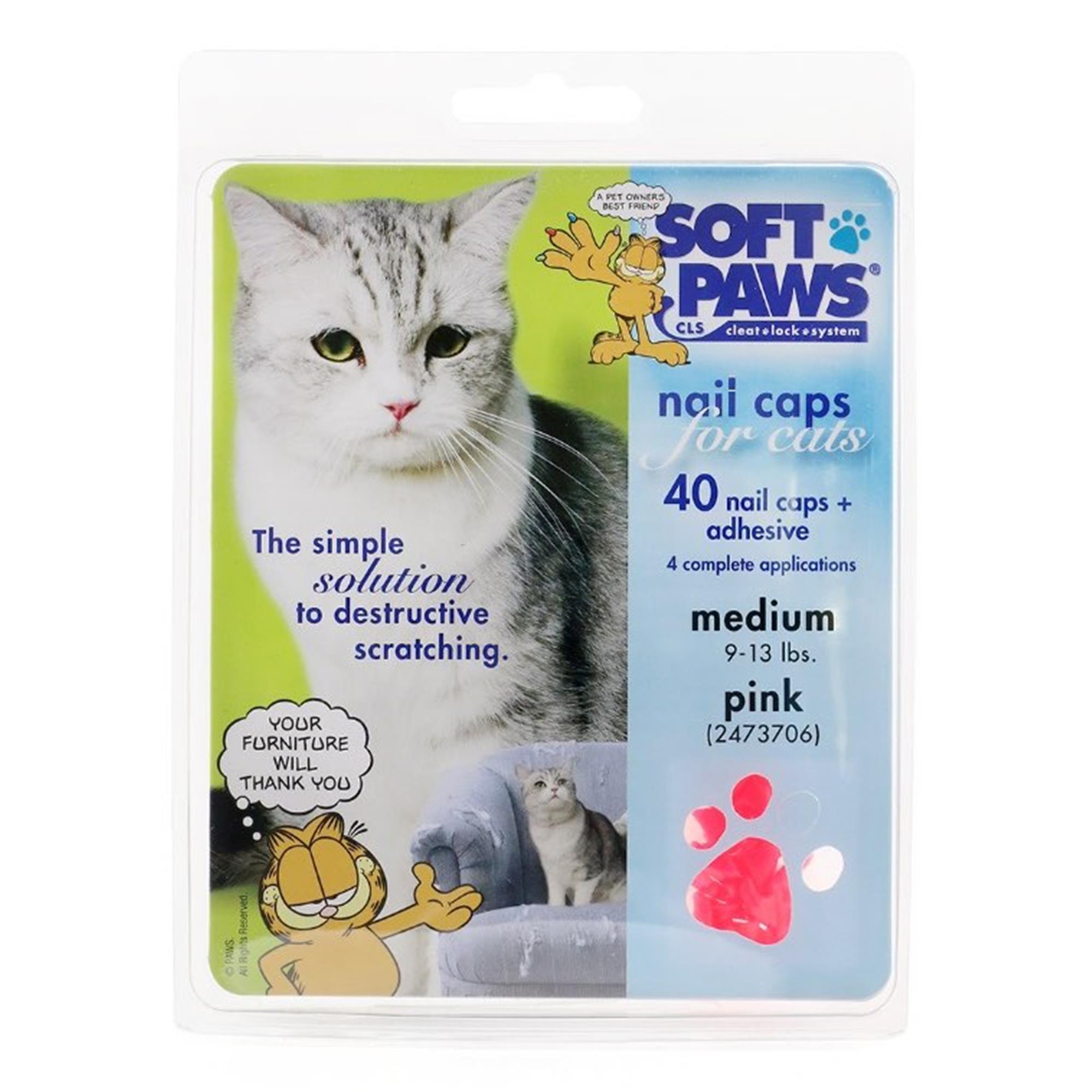 Soft Paws Nail Caps Kit for Cats - Pink - Medium