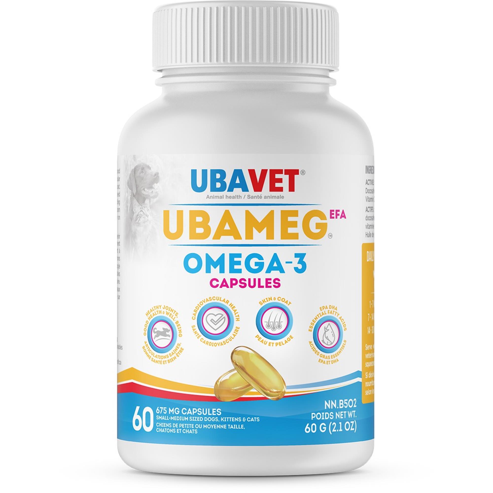 Ubavet UBAMEG EFA Omega3 Fatty Acid Capsules - 675 mg - 250 Capsules