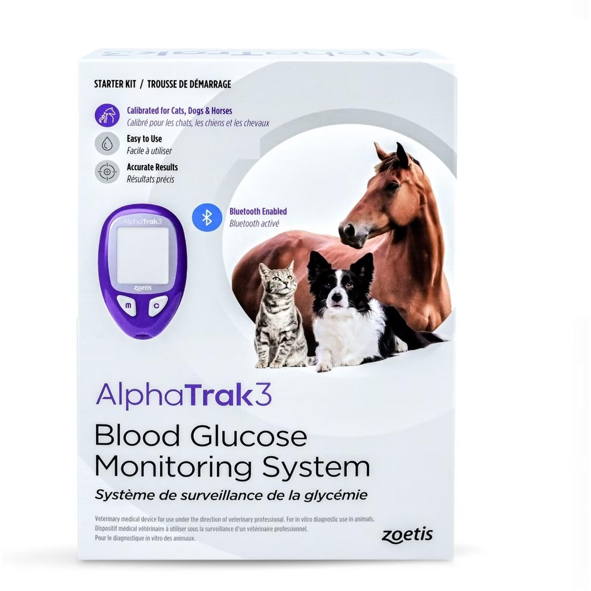 AlphaTrak3 Blood Glucose Monitoring System Starter Kit (Dogs, Cats, Horses)