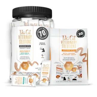 Tiki Cat Veterinary Solutions Mousse Stix Treats - Variety Pack Cannister - 70 x 8 g