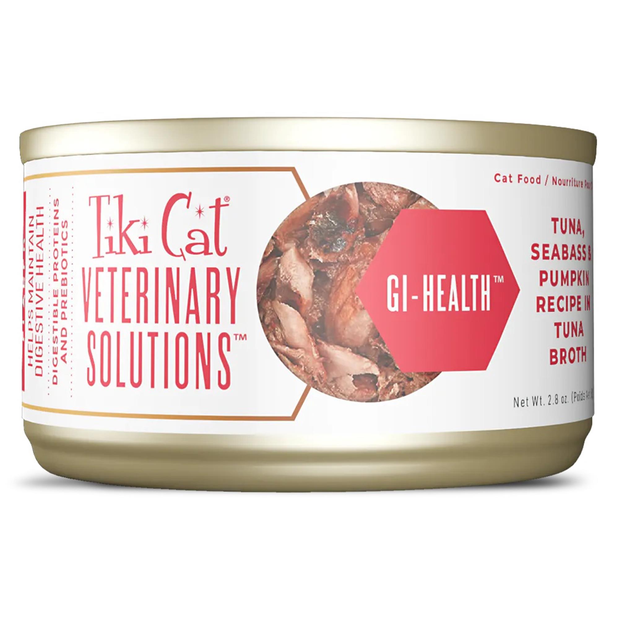 Tiki Cat Veterinary Solutions GI-Health Canned Cat Food - Tuna, Seabass & Pumpkin Flaked - 18 x 79 g