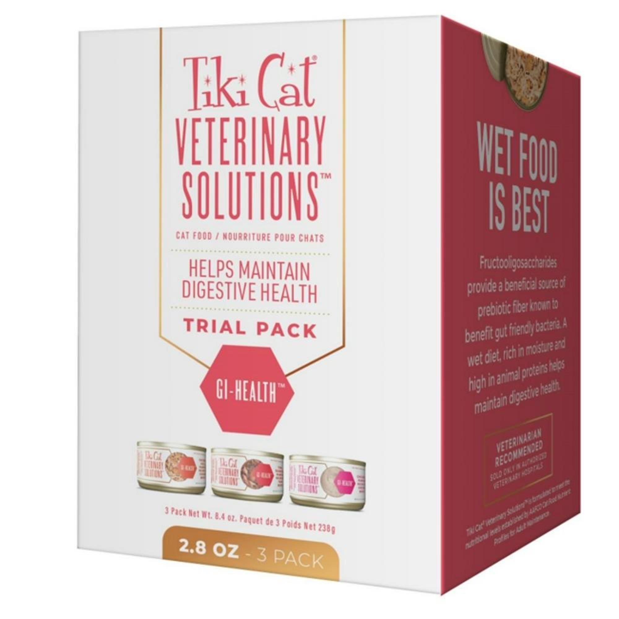 Tiki Cat Veterinary Solutions GI-Health Canned Cat Food - Trial Variety Pack - 3 x 79 g