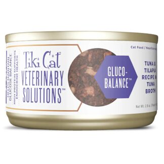 Tiki Cat Veterinary Solutions Gluco-Balance Canned Cat Food - Tuna & Tilapia Flaked - 18 x 79 g