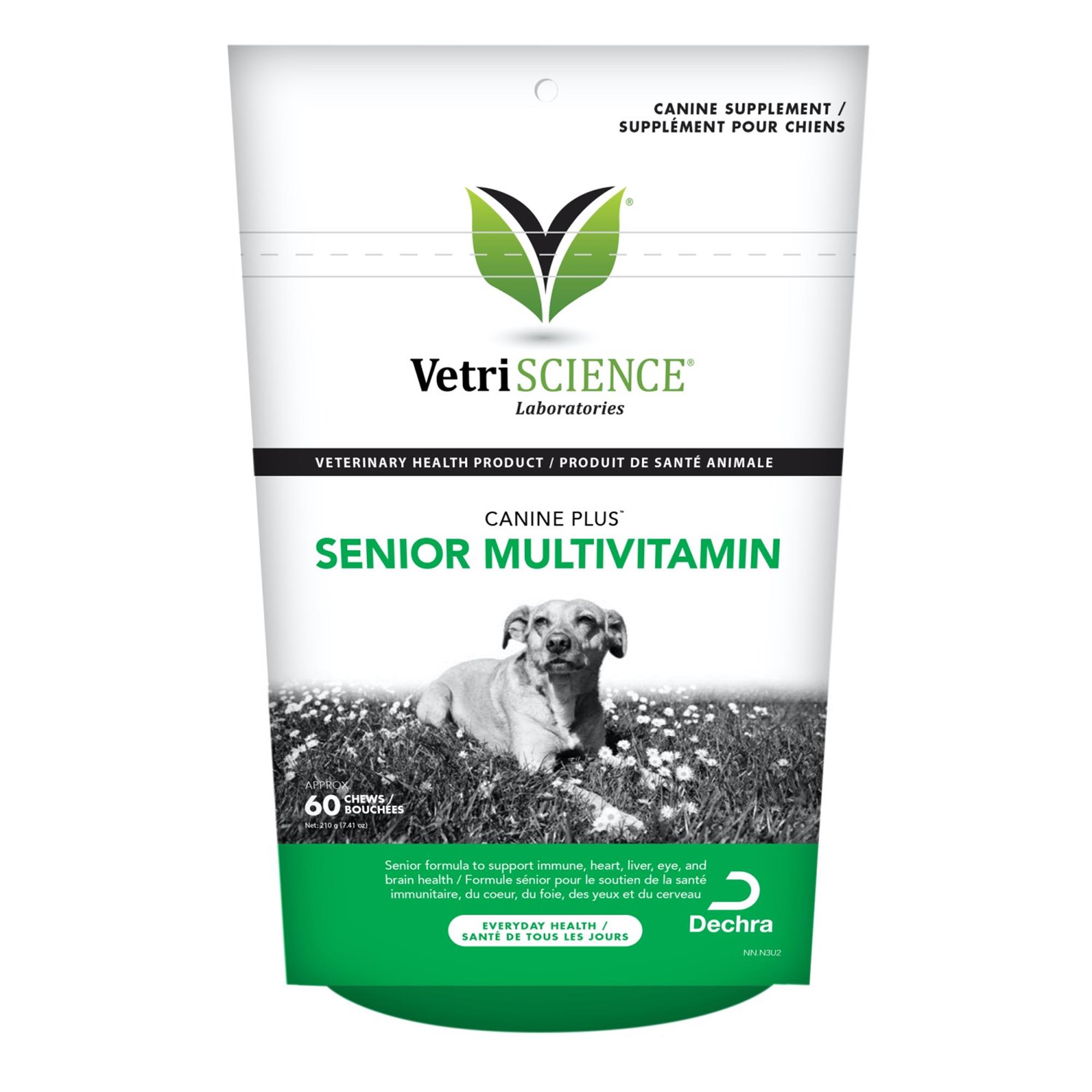 VetriScience Canine Plus Senior Multivitamin Chews for Dogs - 60 Chews