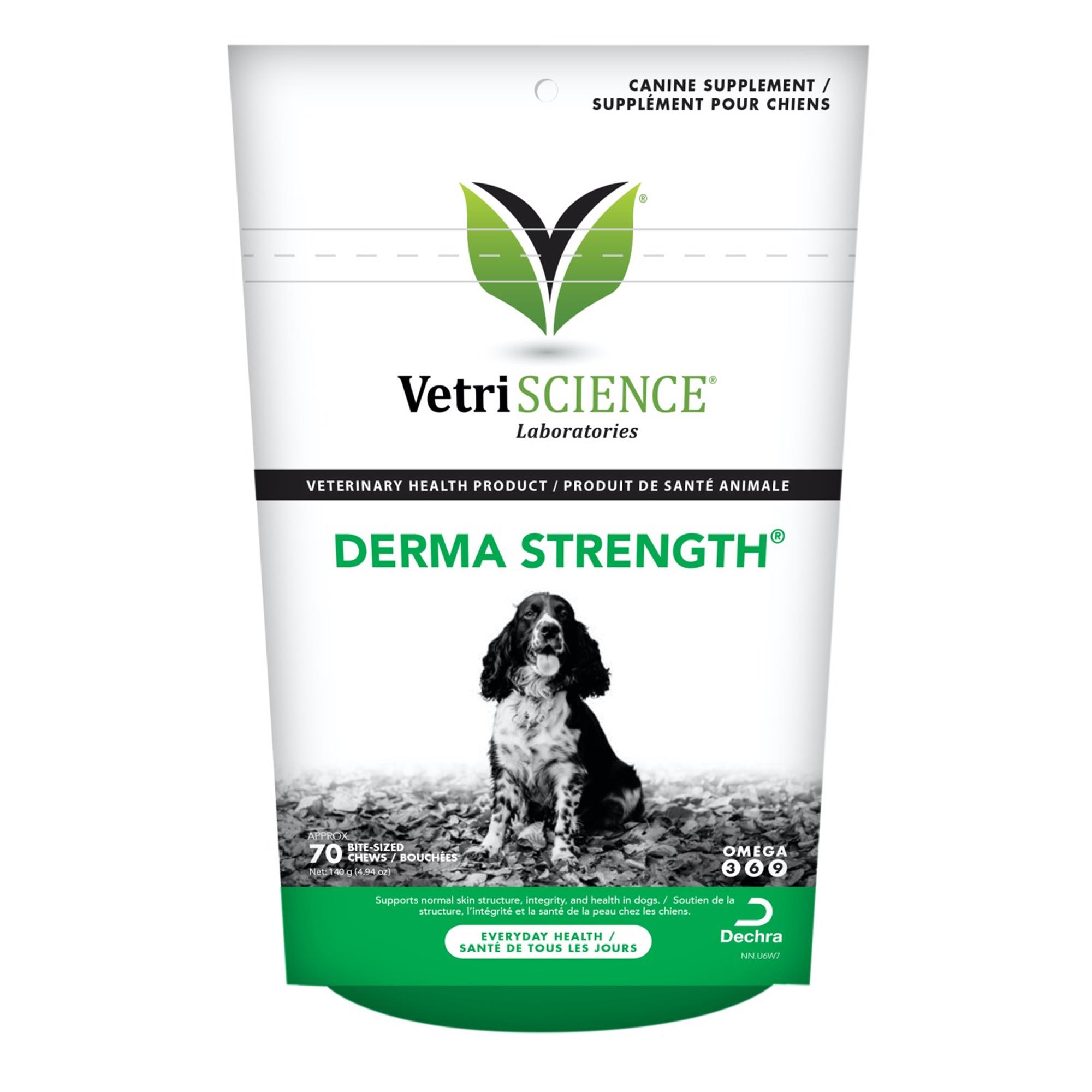 VetriScience Derma Strength Chews for Dogs - 70 Chews