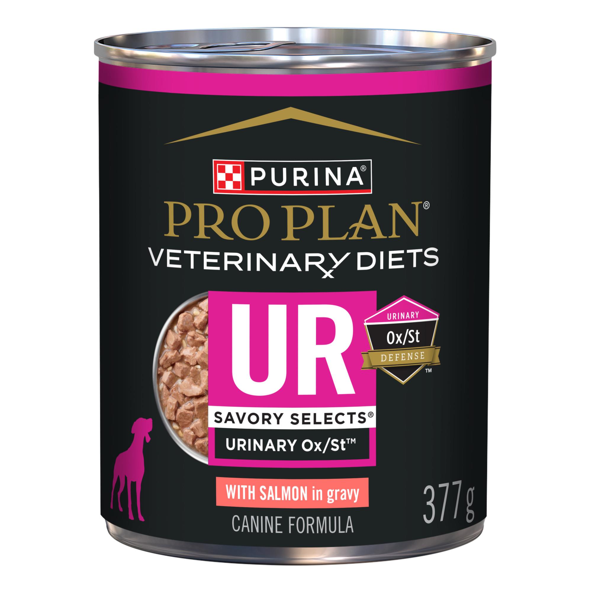Purina® Pro Plan Veterinary Diets® UR Ox/St Urinary Savory Selects with Salmon, Wet Dog Food (Wet) - 377 g (12 Pack)