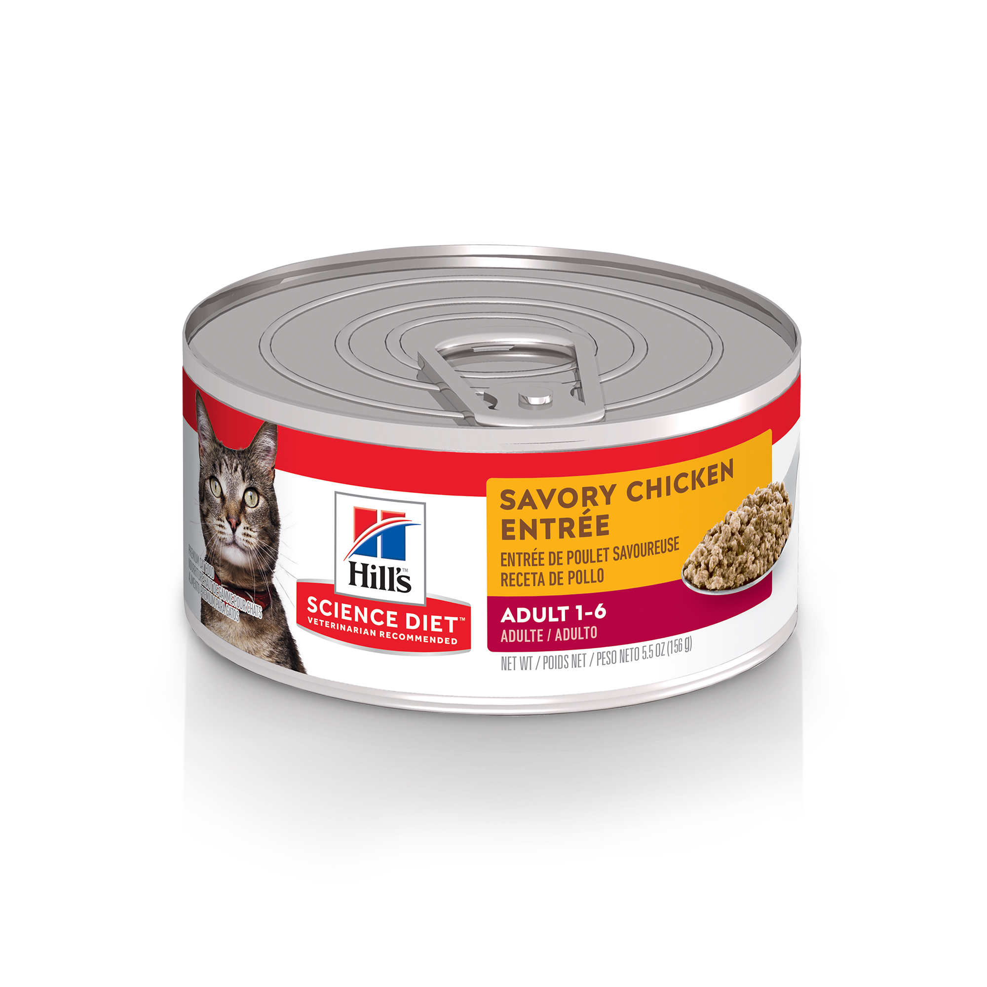 Hill's Science Diet Adult Canned Cat Food, Savory Chicken Entrée (Wet), 156 g, 24-pack