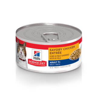 Hill's Science Diet Adult 7+ Canned Cat Food, Savory Chicken Entrée (Wet), 156 g, 24-pack