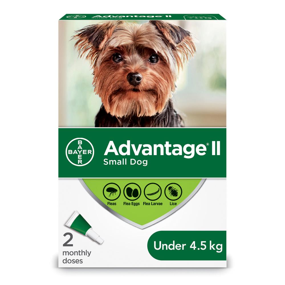 Advantage II Small Dog - Up To 9 lbs (Up To 4.5 kg) - 4x0.4 mL