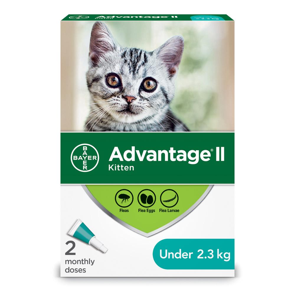 Advantage II for Kittens - Under 5 lbs (Up To 2.3 kg) - 2x0.23 mL
