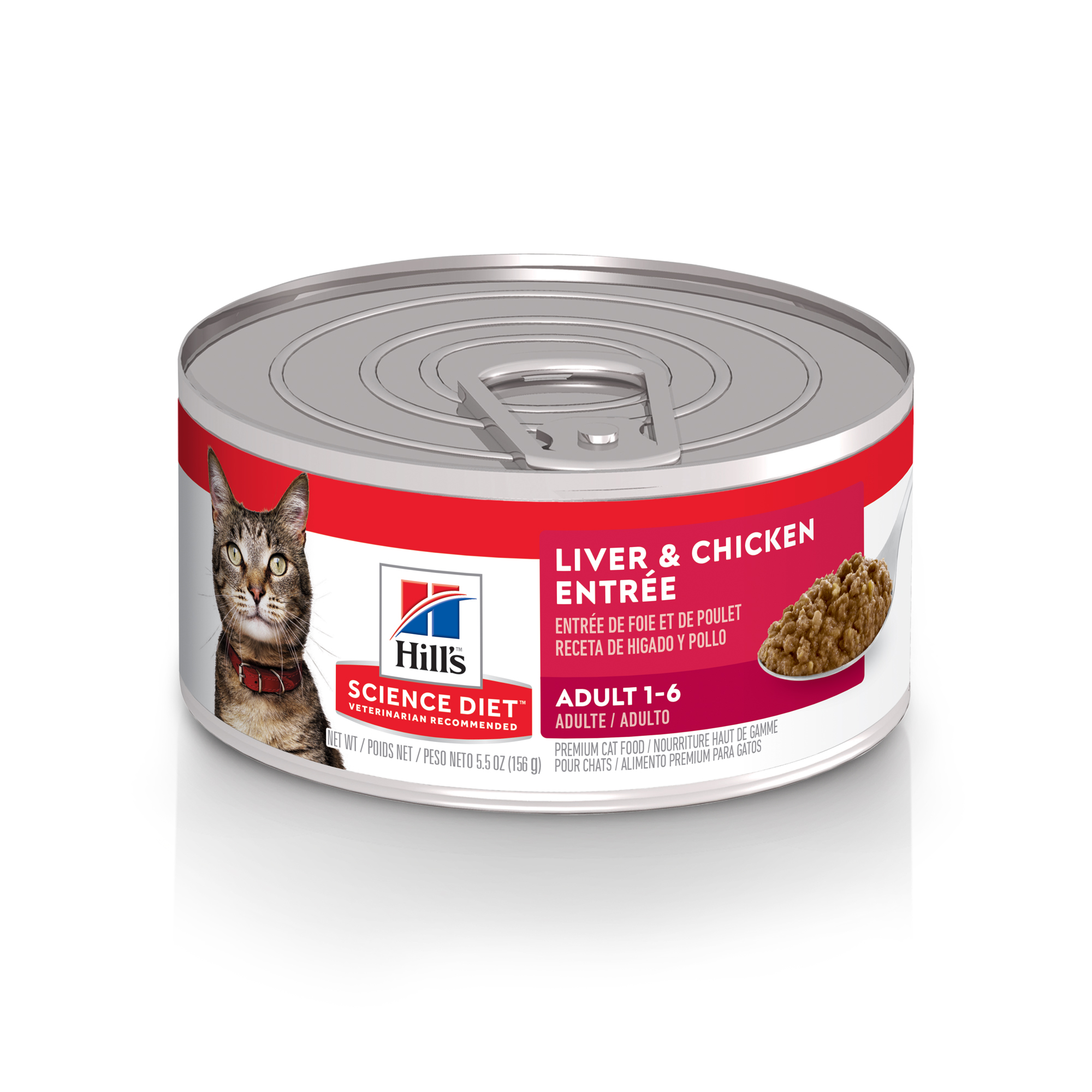Hill's Science Diet Adult Canned Cat Food, Liver & Chicken Entrée (Wet), 156 g, 24-pack