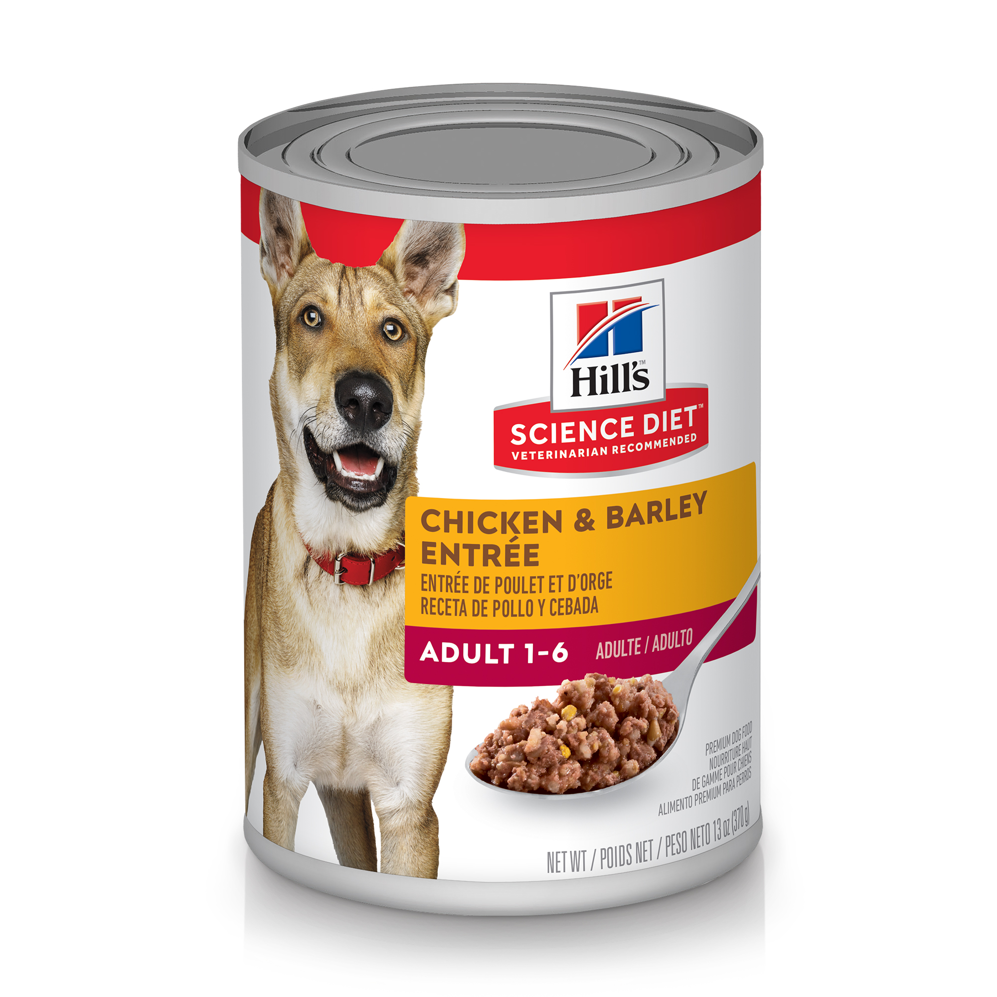Hill's Science Diet Adult Canned Dog Food, Chicken & Barley Entrée (Wet), 369 g, 12-pack